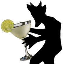 walking shadow theater minneapolis - a silhouette of a person holding a glass of liquid